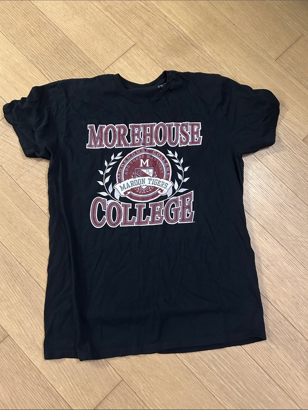 Morehouse College Maroon Tigers Black Graphic Tee